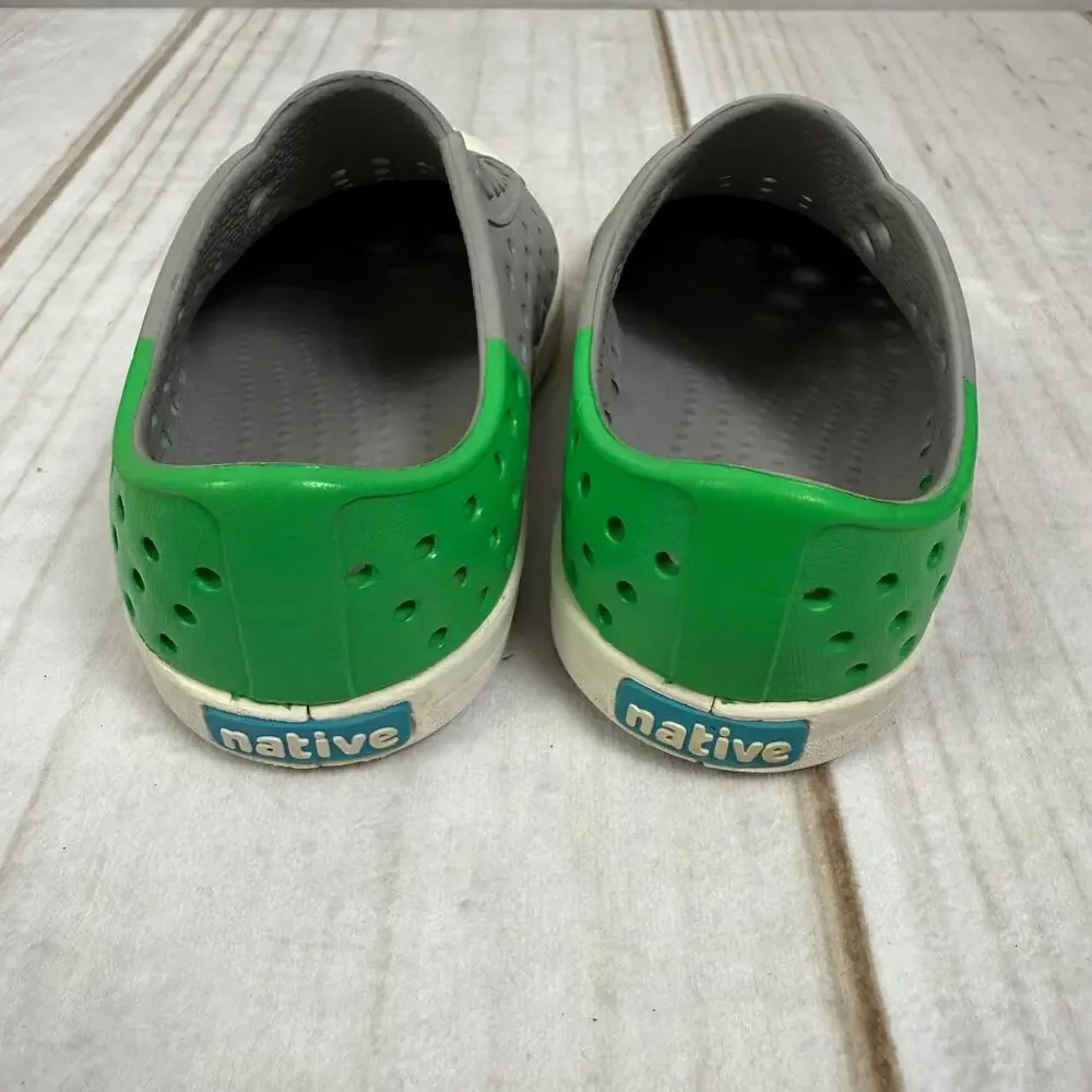Native Shoes Jefferson Child Size C7 Grey Green Slip On Water Shoes Toddler Kids